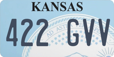 KS license plate 422GVV