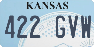 KS license plate 422GVW