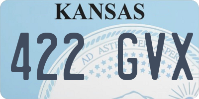 KS license plate 422GVX