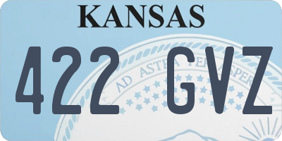 KS license plate 422GVZ