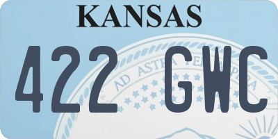 KS license plate 422GWC