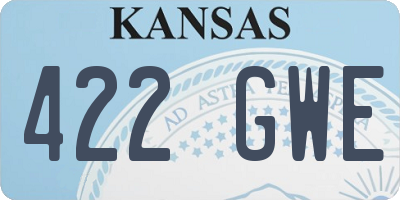 KS license plate 422GWE