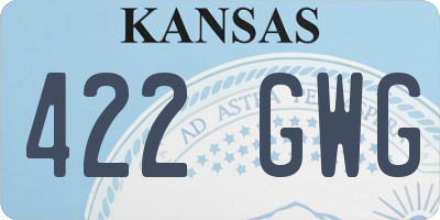 KS license plate 422GWG