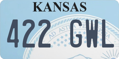 KS license plate 422GWL