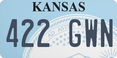 KS license plate 422GWN