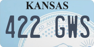 KS license plate 422GWS
