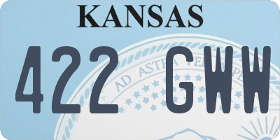 KS license plate 422GWW