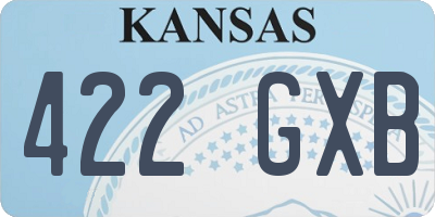 KS license plate 422GXB