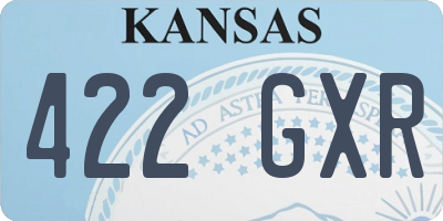 KS license plate 422GXR