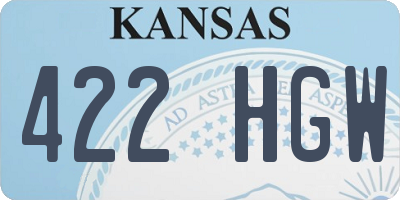 KS license plate 422HGW