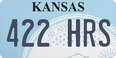 KS license plate 422HRS