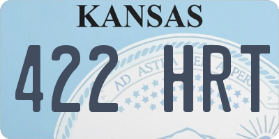KS license plate 422HRT