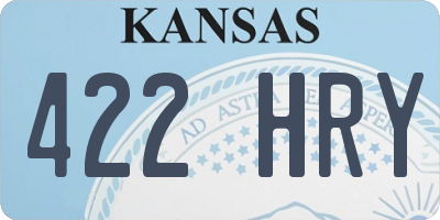 KS license plate 422HRY