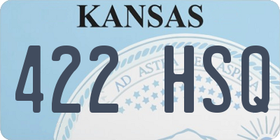 KS license plate 422HSQ
