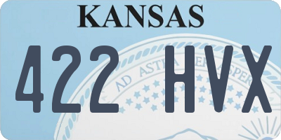 KS license plate 422HVX