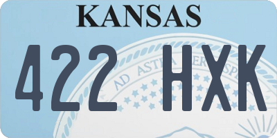KS license plate 422HXK