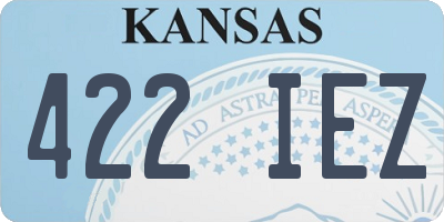 KS license plate 422IEZ