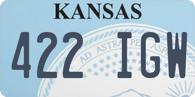 KS license plate 422IGW