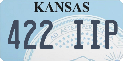 KS license plate 422IIP