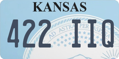 KS license plate 422IIQ