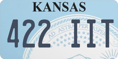 KS license plate 422IIT