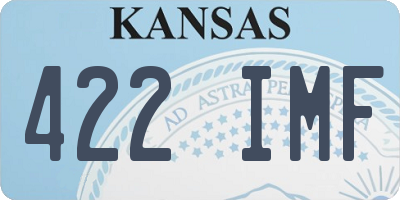 KS license plate 422IMF