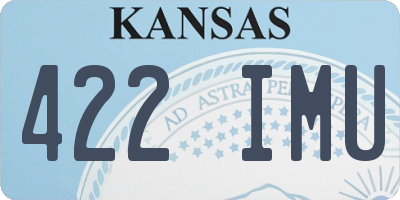 KS license plate 422IMU