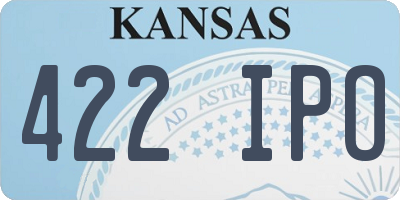 KS license plate 422IPO