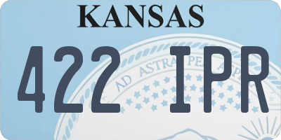 KS license plate 422IPR