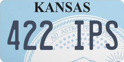 KS license plate 422IPS