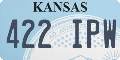 KS license plate 422IPW