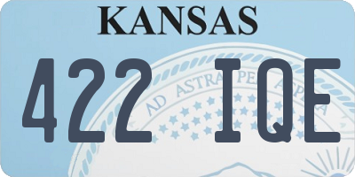 KS license plate 422IQE