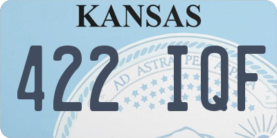 KS license plate 422IQF