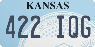KS license plate 422IQG