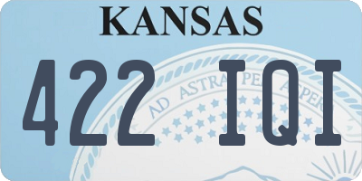 KS license plate 422IQI
