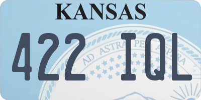 KS license plate 422IQL