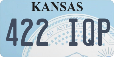 KS license plate 422IQP