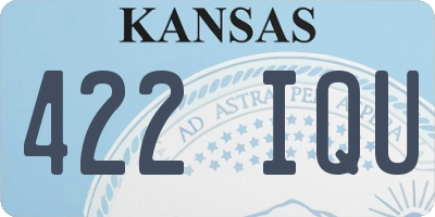 KS license plate 422IQU