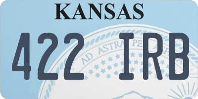 KS license plate 422IRB
