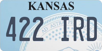 KS license plate 422IRD