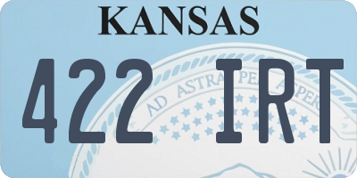 KS license plate 422IRT
