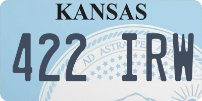 KS license plate 422IRW
