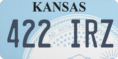 KS license plate 422IRZ