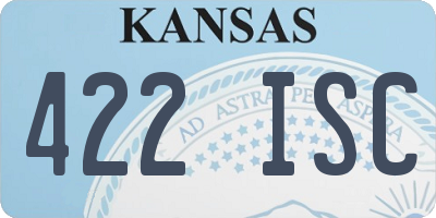 KS license plate 422ISC