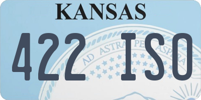 KS license plate 422ISO