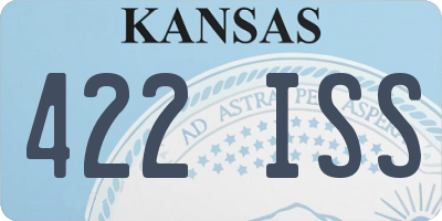 KS license plate 422ISS