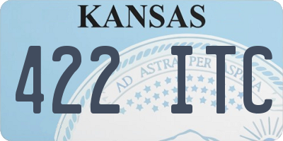 KS license plate 422ITC