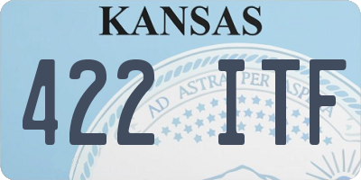 KS license plate 422ITF