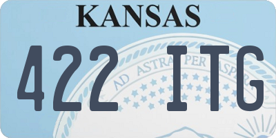 KS license plate 422ITG