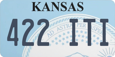 KS license plate 422ITI